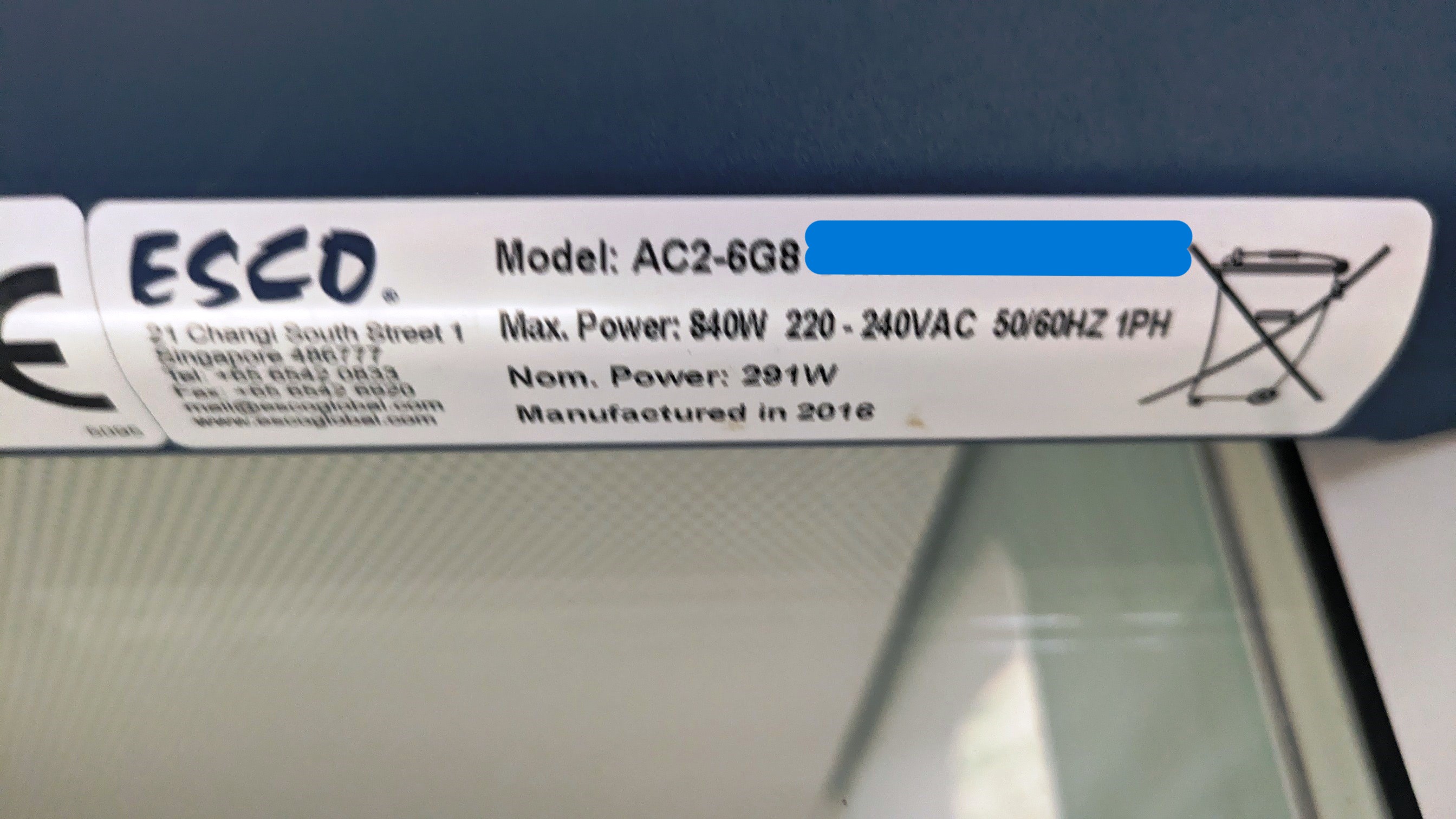 Used 2016 ESCO Airstream® Class II Microbiological Safety Cabinet