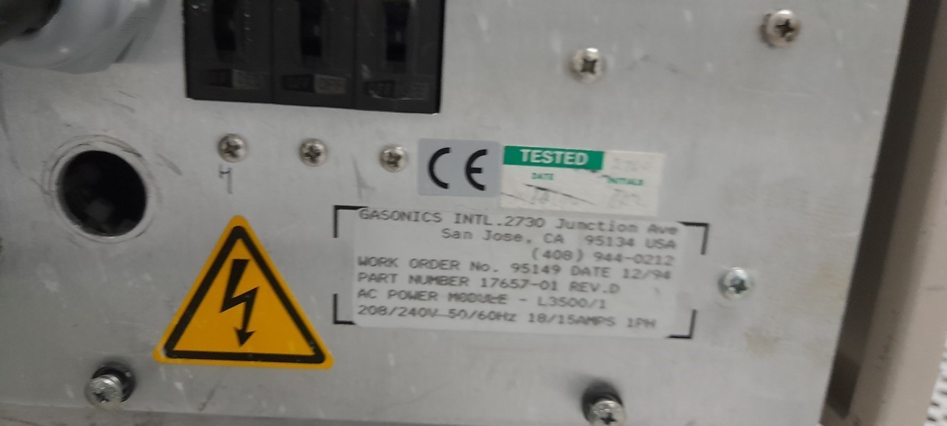 Used 1994 Gasonics L3300 - 150mm Asher