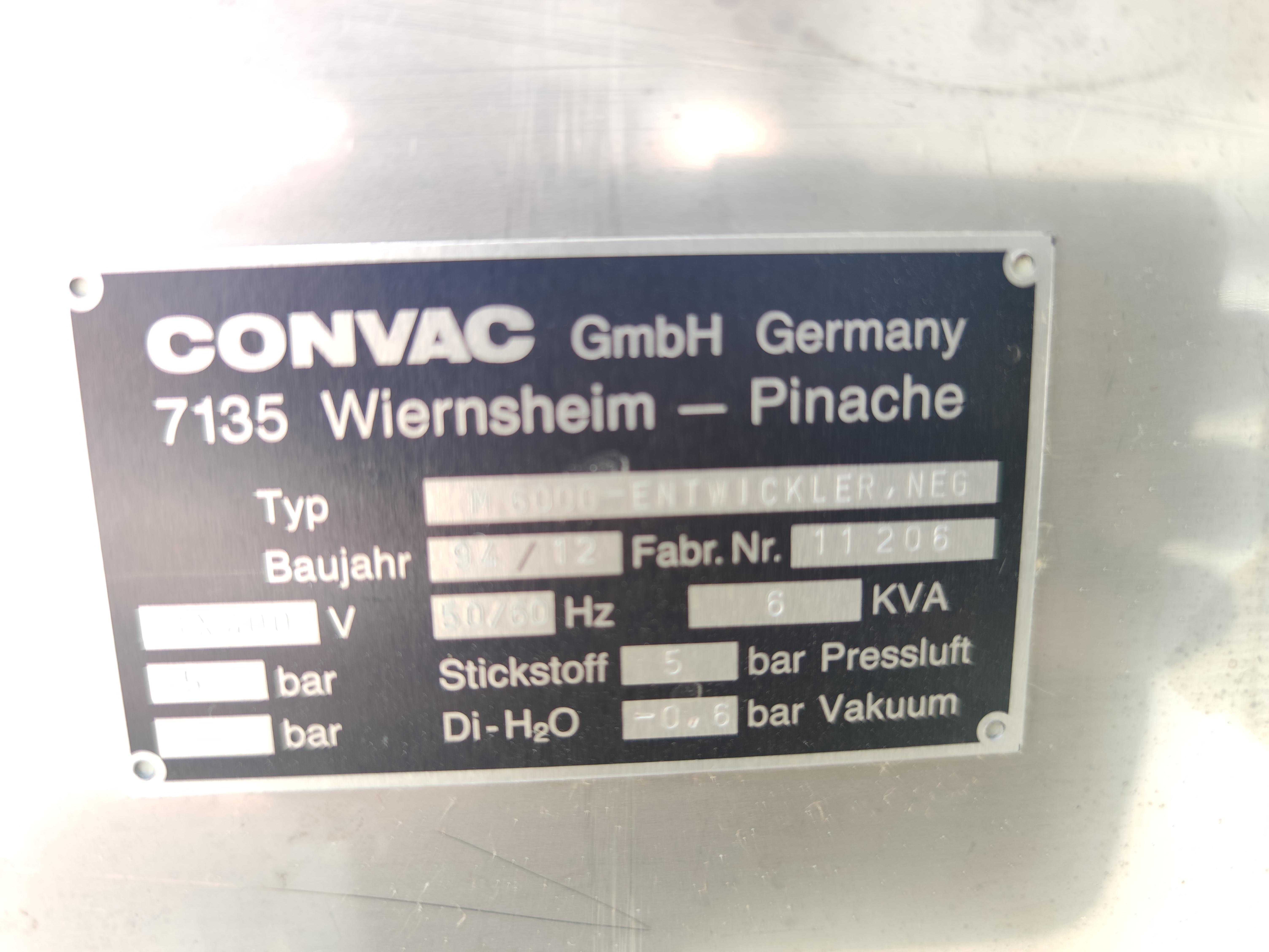 Used Convac M6000