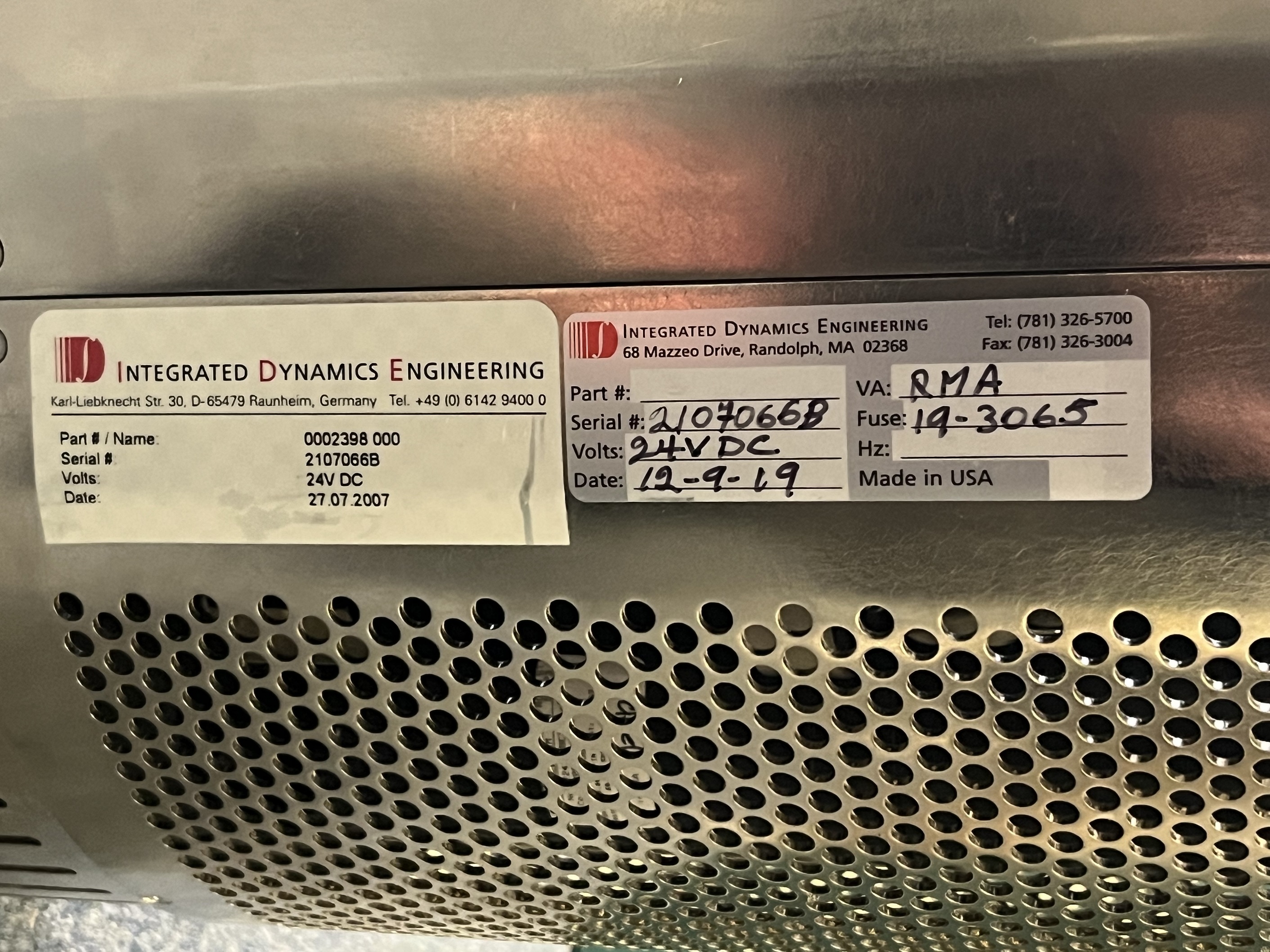 Used 2007 integrated dynamics engineering ROB 300 SERIES