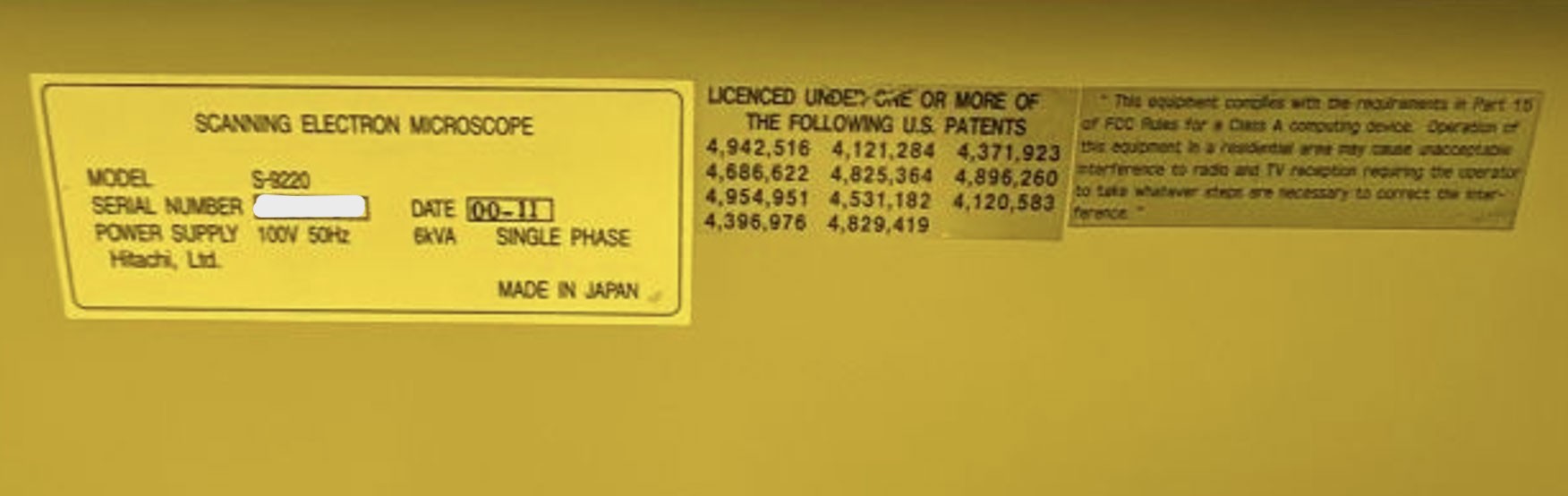 Used 2000 Hitachi S-9220