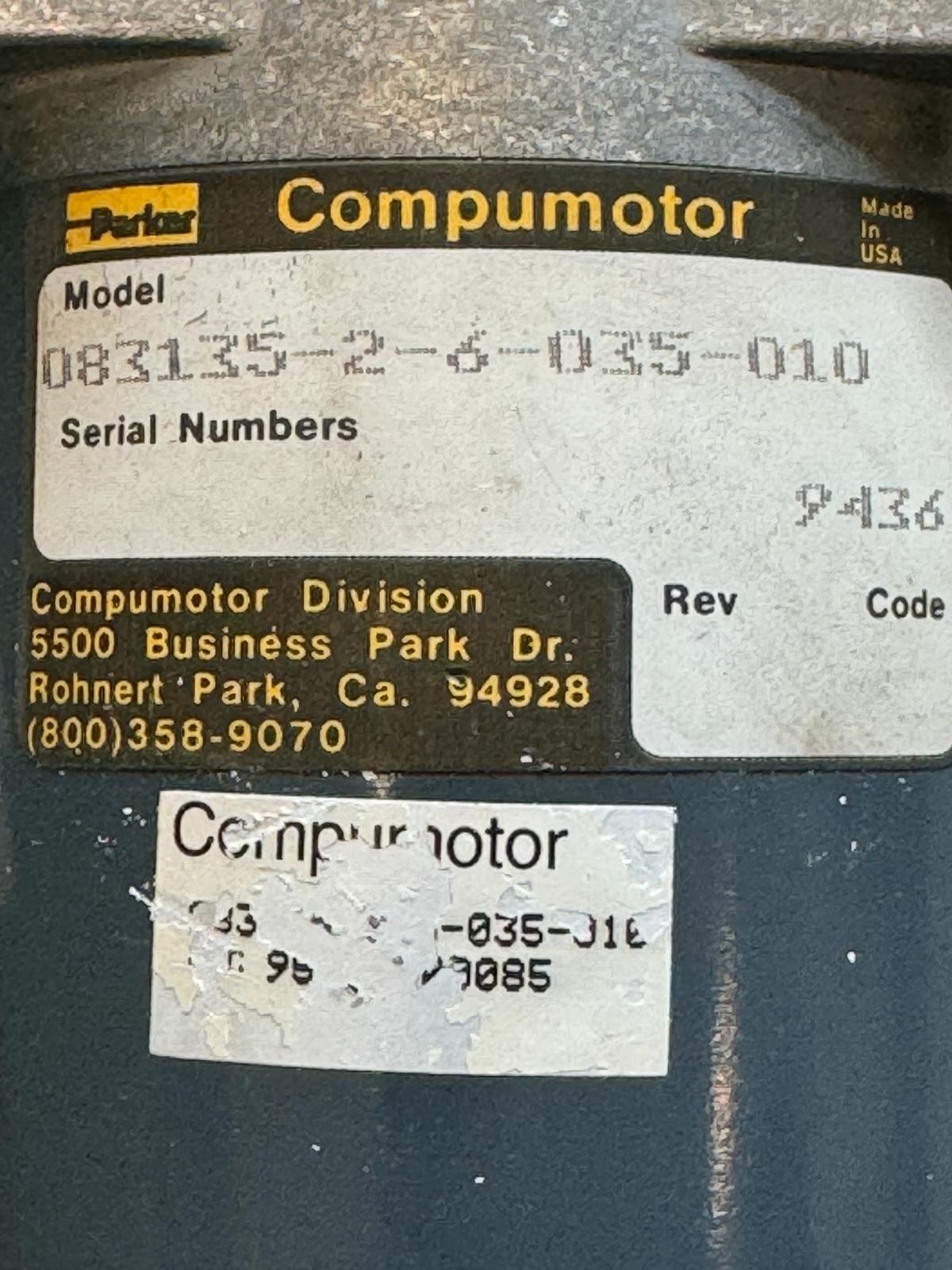 Used Compumotor 083135-2-6-035-010