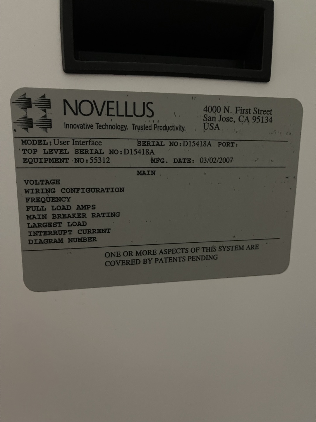 Used 2007 Novellus C3 Vector Express