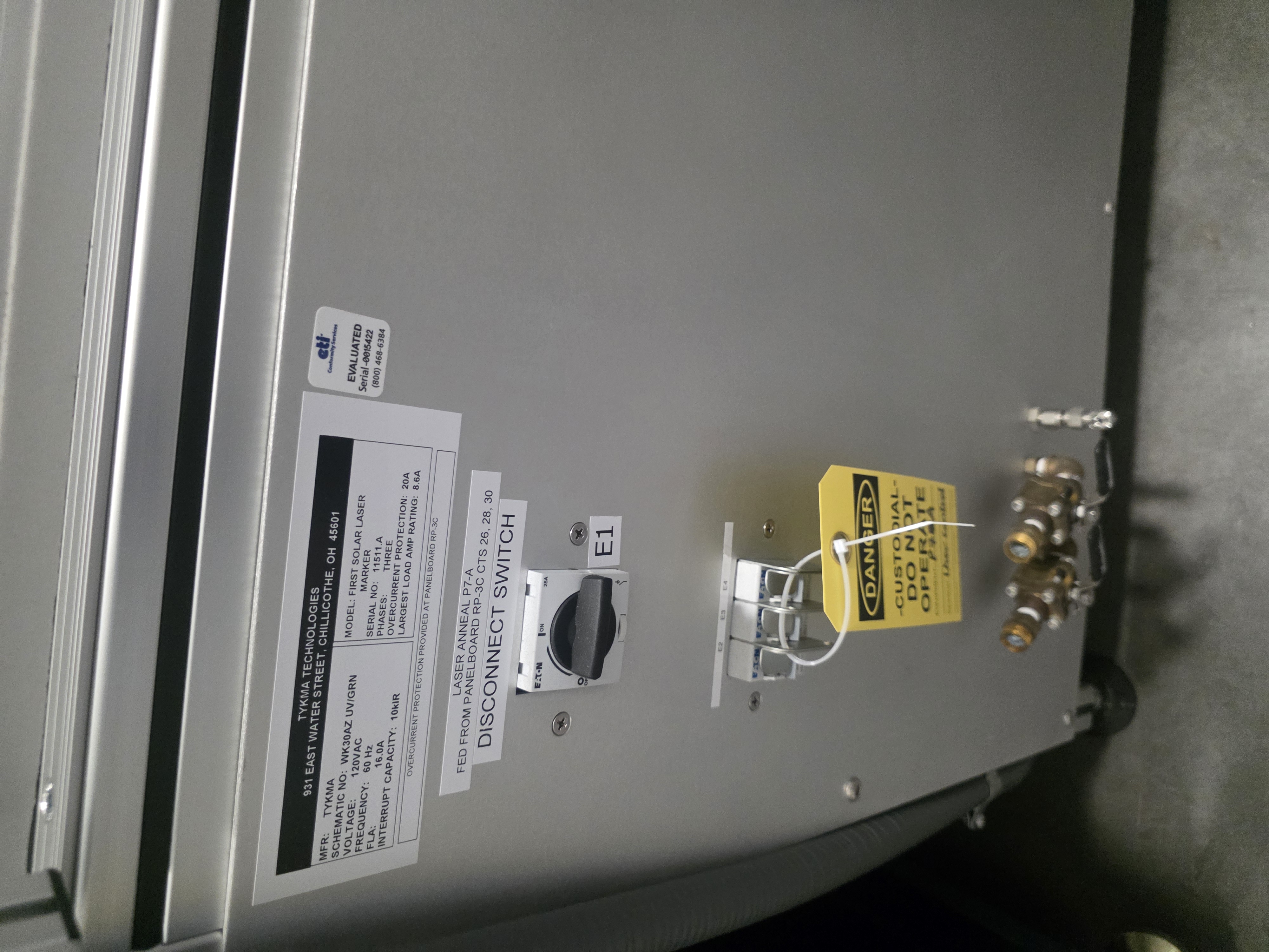 Used TYKMA Laser System