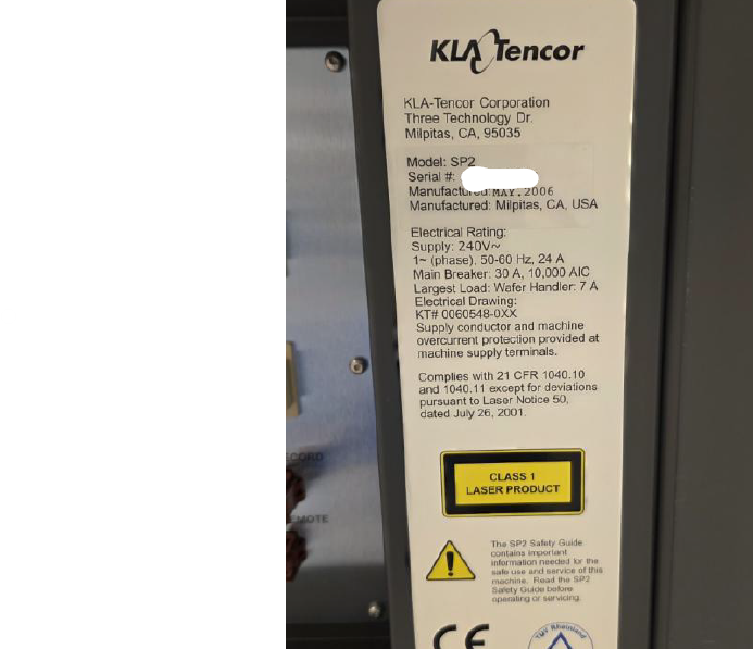 Used 2006 KLA Surfscan SP2