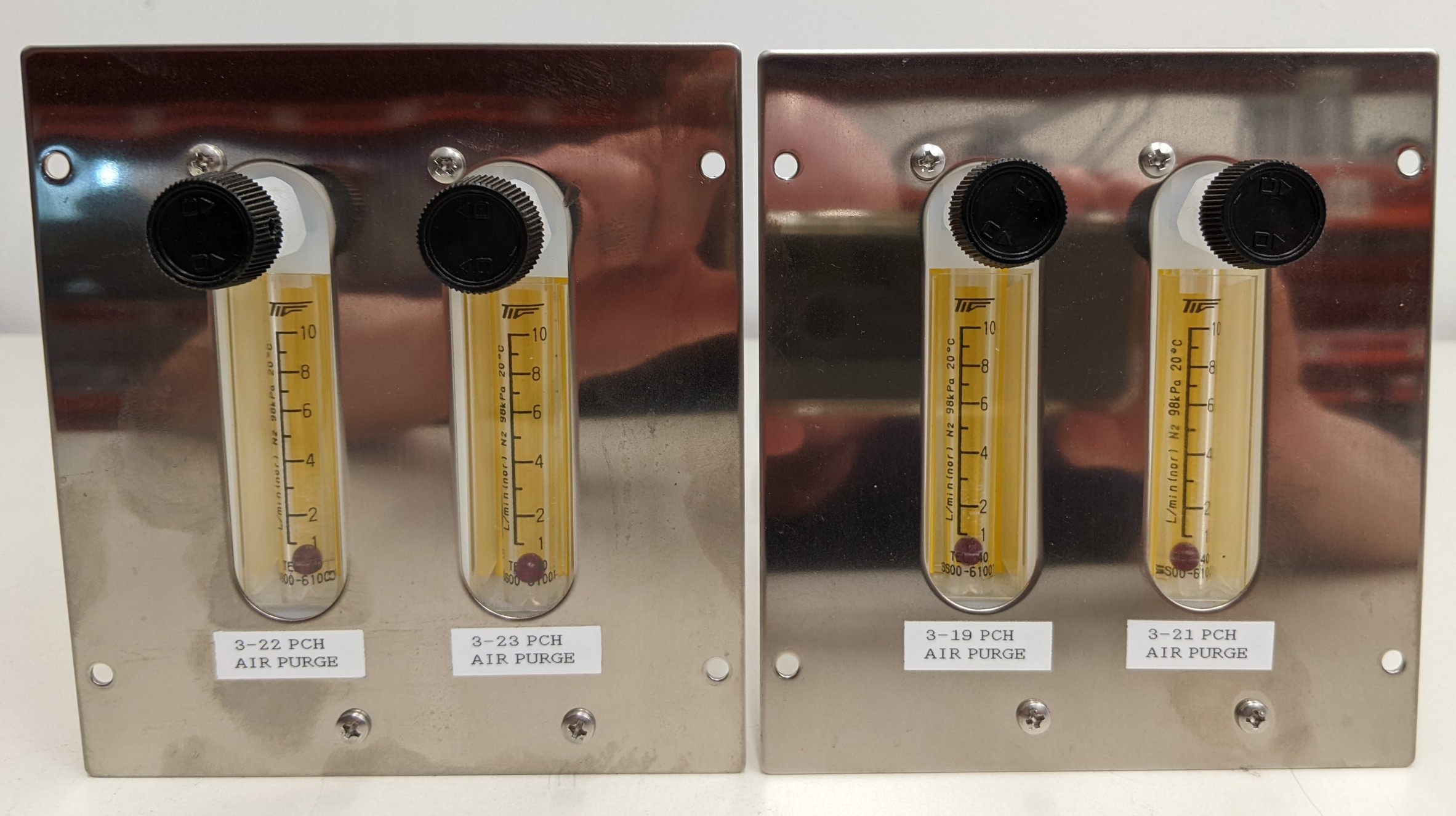 Used TEL Act 8 Part PCH Air Purge Flow Meter/Regulator