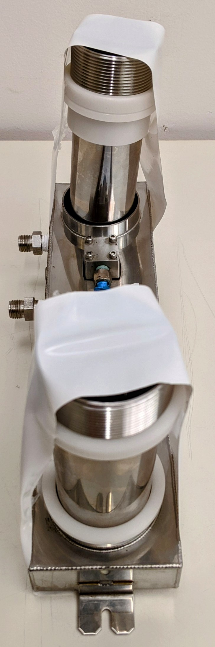 Used TEL Act 8 Part Dev 3-2 Dispense Line/Water Jacket H Nozzle Assembly, Dev 3-2 Exhaust/Drain Manifold - Module Area