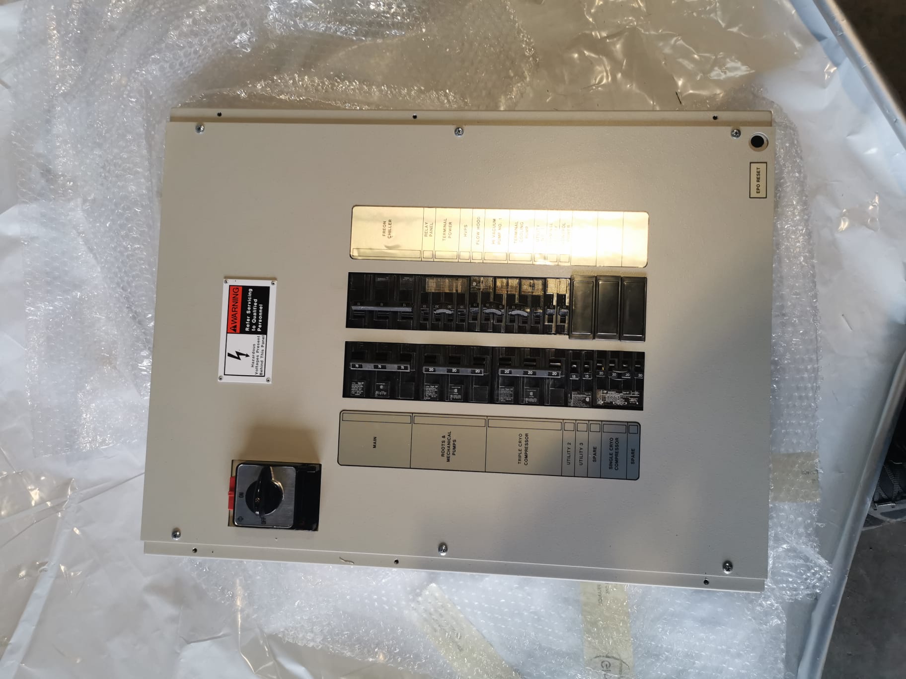 Used Eaton Nova 6200AV Power switch panel