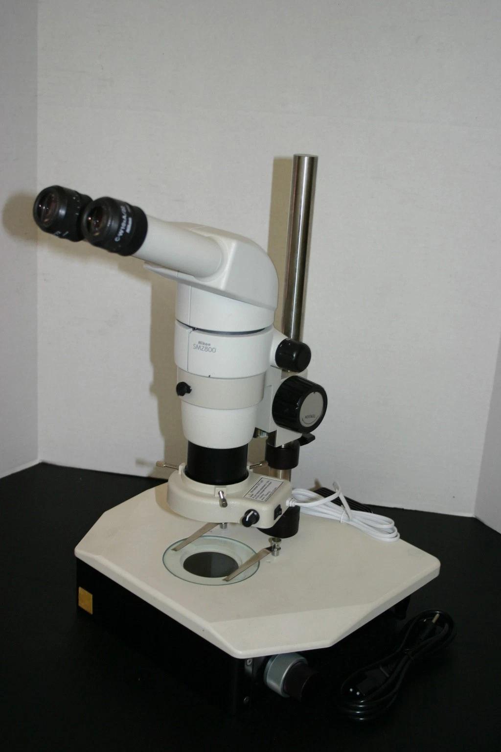 Used NIKON SMZ-800 Binocular Stereozoom Microscope 10-63X on Desktop Stand
