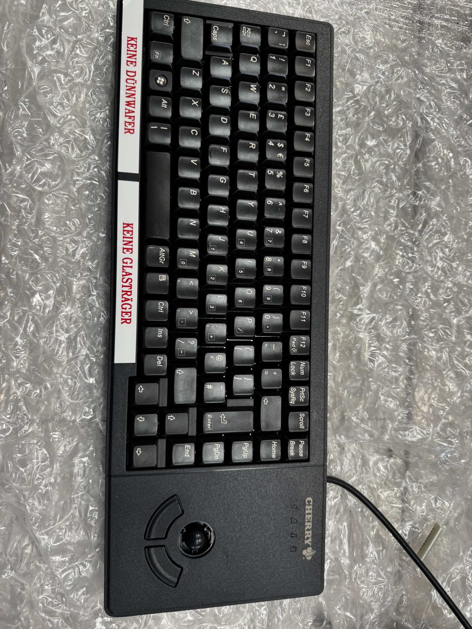 Used Cherry  ML5400 Industrial Trackball Keyboard Semiconductor Tool HMI G84-5400LPMGB-2/00