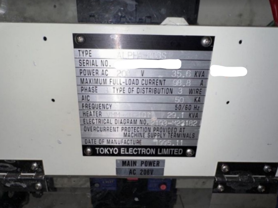 Used 1995 TEL Alpha 808S