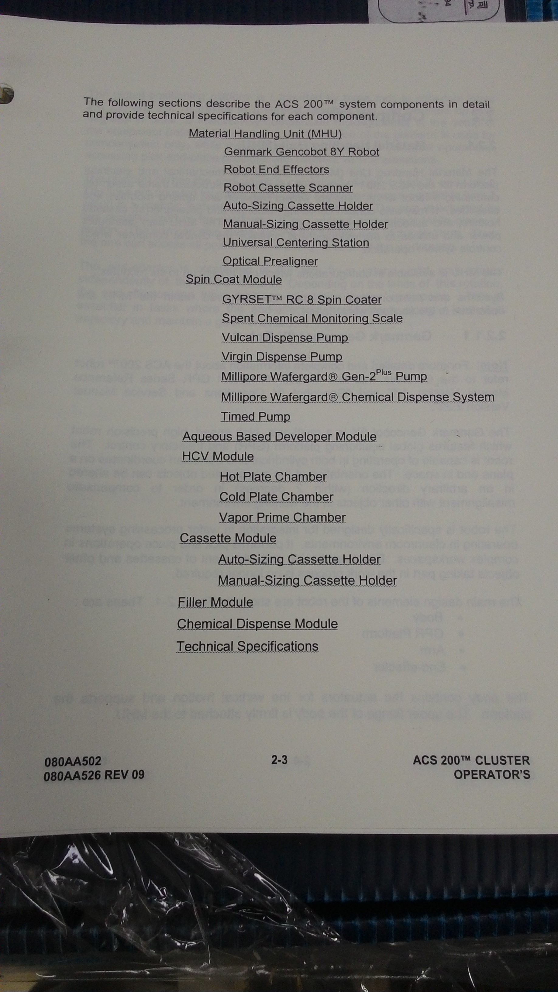 Used Karl Suss ACS-200