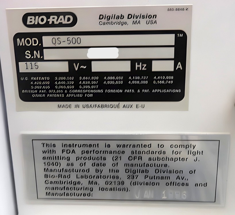Refurbished Bio-Rad QS-500