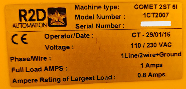 Used 2016 Comet Wafer flipper 1CT2007