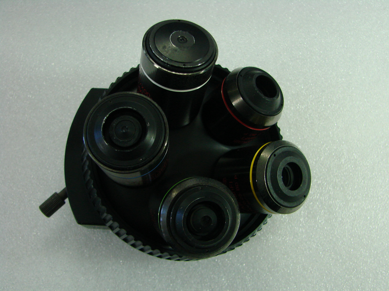 Used Olympus U-D5BDRE : 5 Position Nosepiece with DIC Slider Slot NEO Thread  U-D5BDRE : 5 Position Nosepiece with DIC Slider Slot NEO Thread