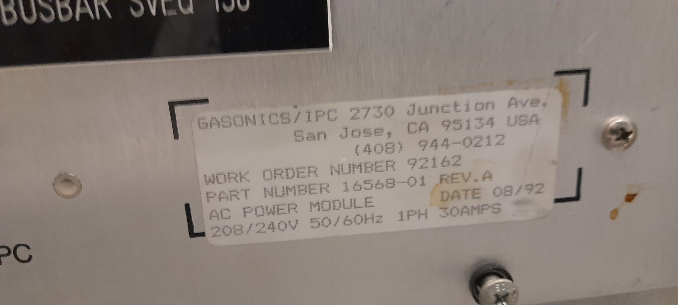 Used 1992 Gasonics L3300 - 150mm Asher