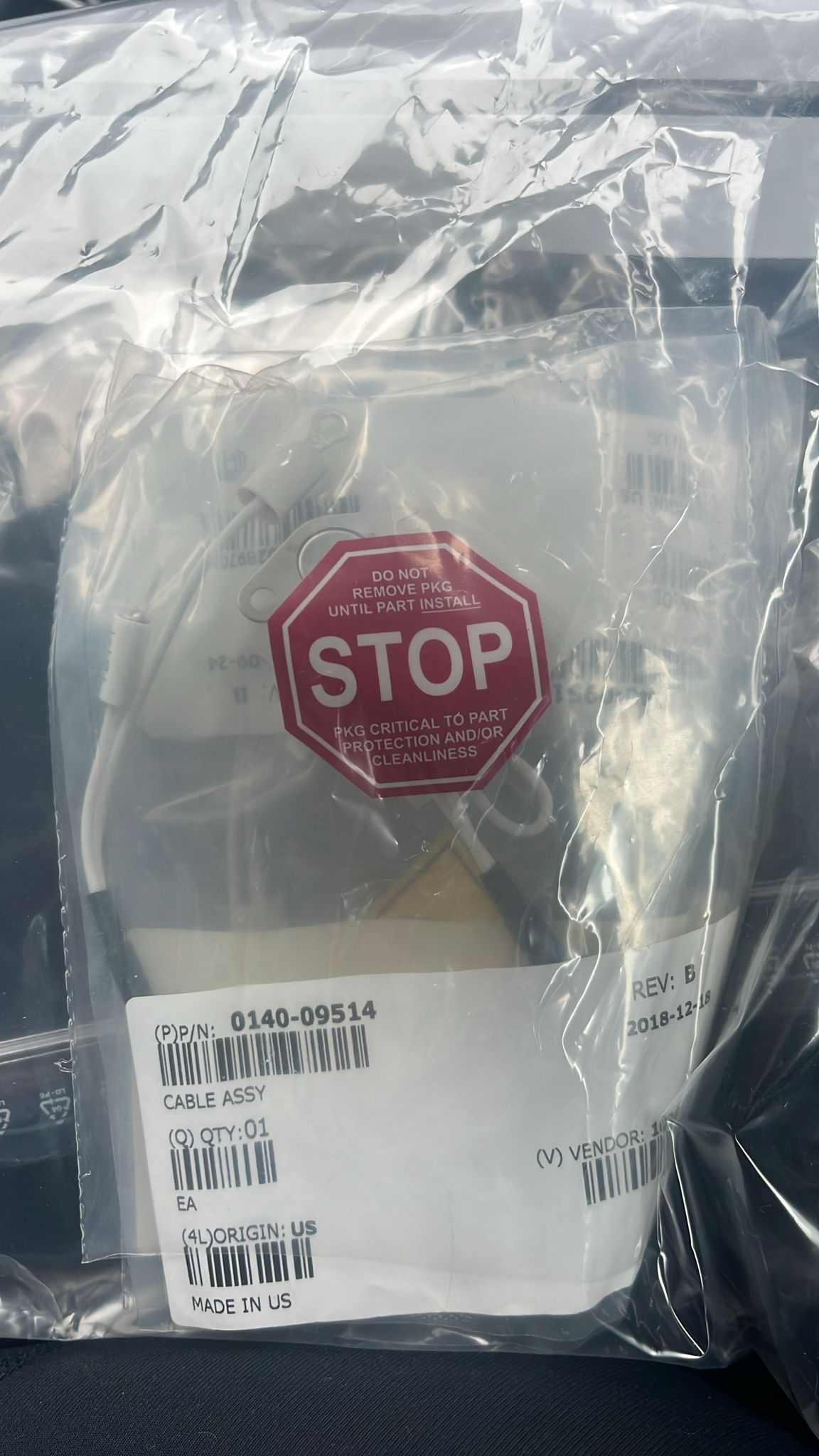 Used Applied Materials AMAT 0140-09514 HRNS ASSY GATEVALVE TEMP SWITCHES