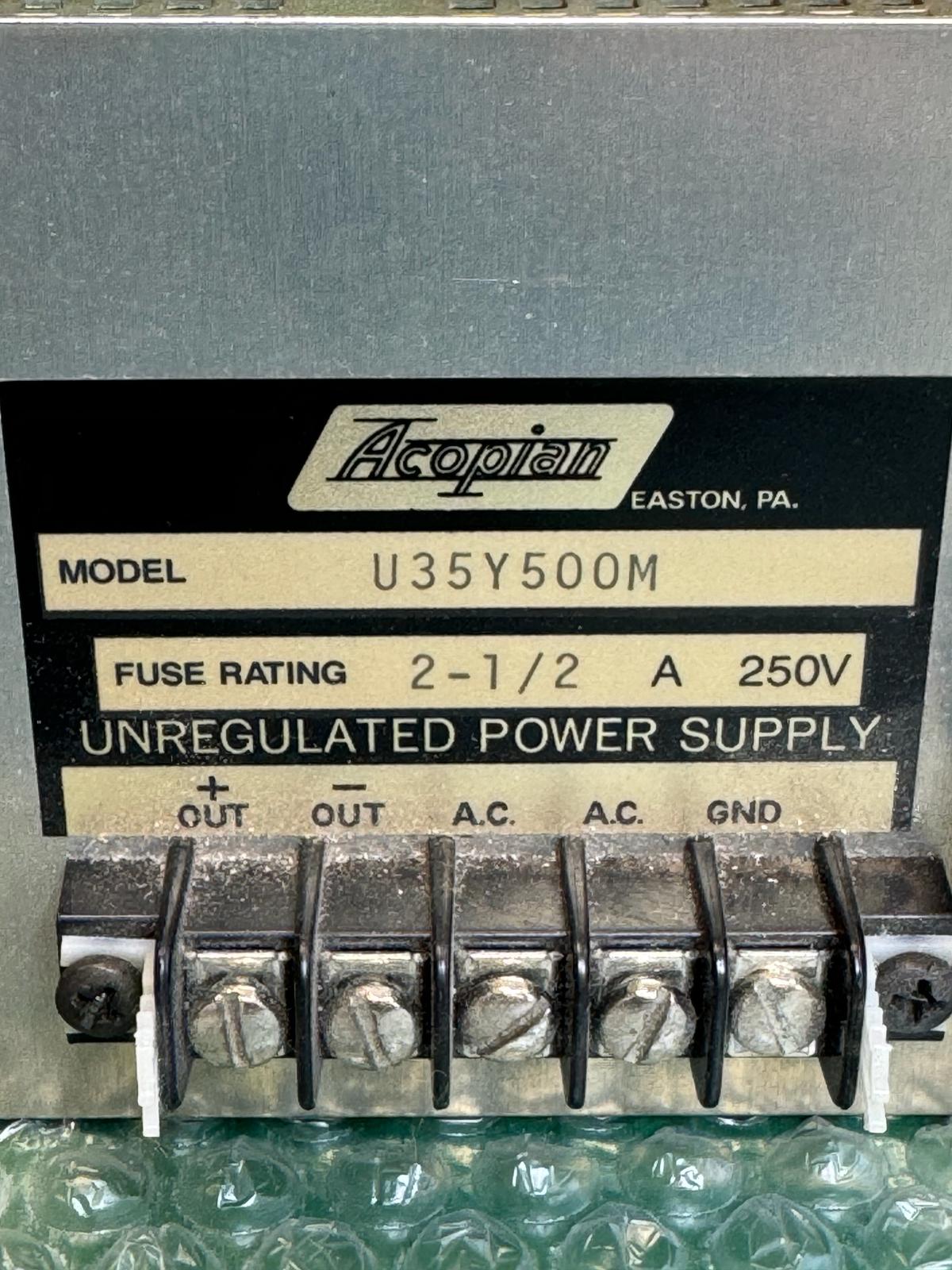 Used ACOPIAN U35Y500M