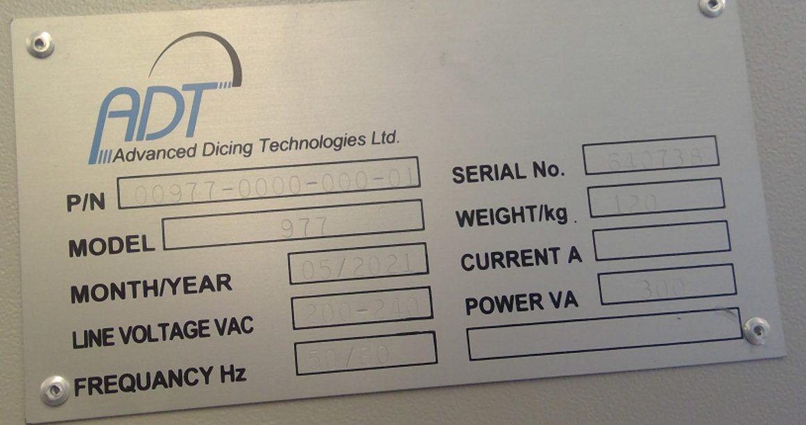 Used 2021 Advanced Dicing Technologies (ADT) 977