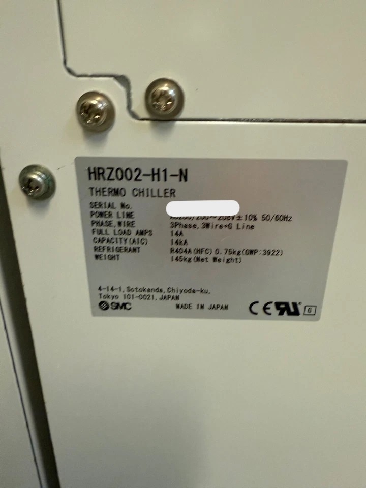 Used 2020 SMC HRZ002-H1-N THERMO CHILLER
