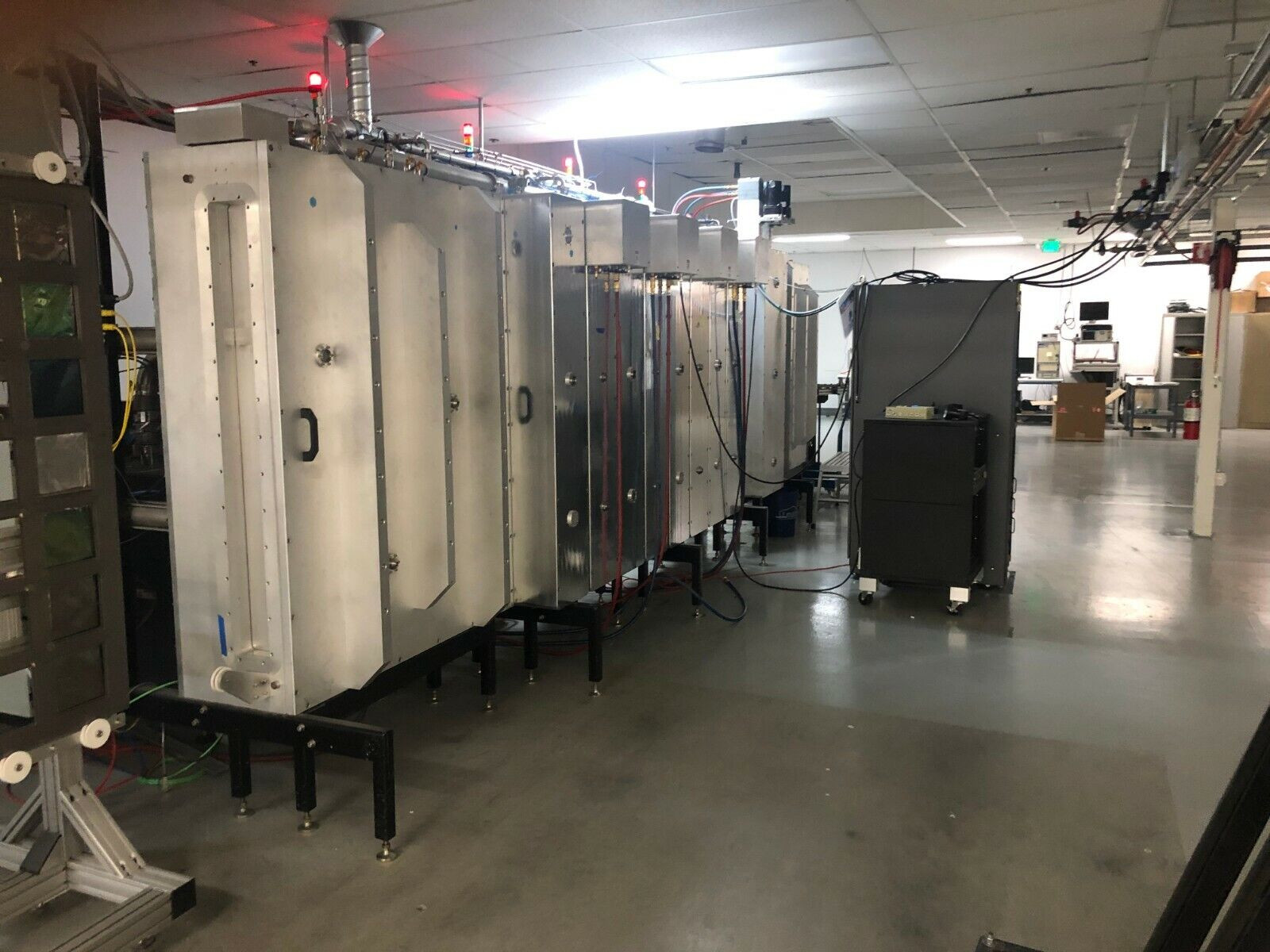 Used Sencera In-line Sputter 6 target large panel DC power supply vacuum & Turbo pump