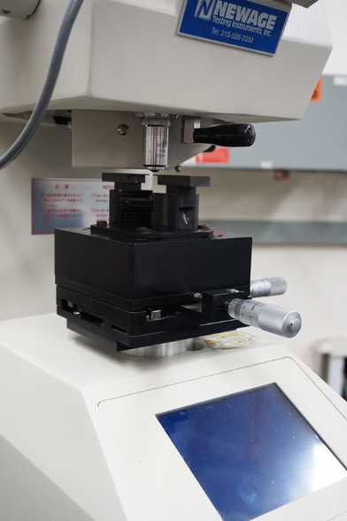 Used Shimadzu HMV-2T microhardness tester with auto revolving nosepiece