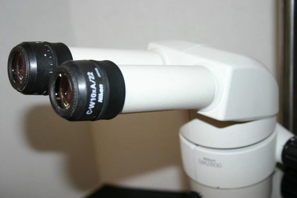 Used NIKON SMZ-800 Binocular Stereozoom Microscope 10-63X on Desktop Stand