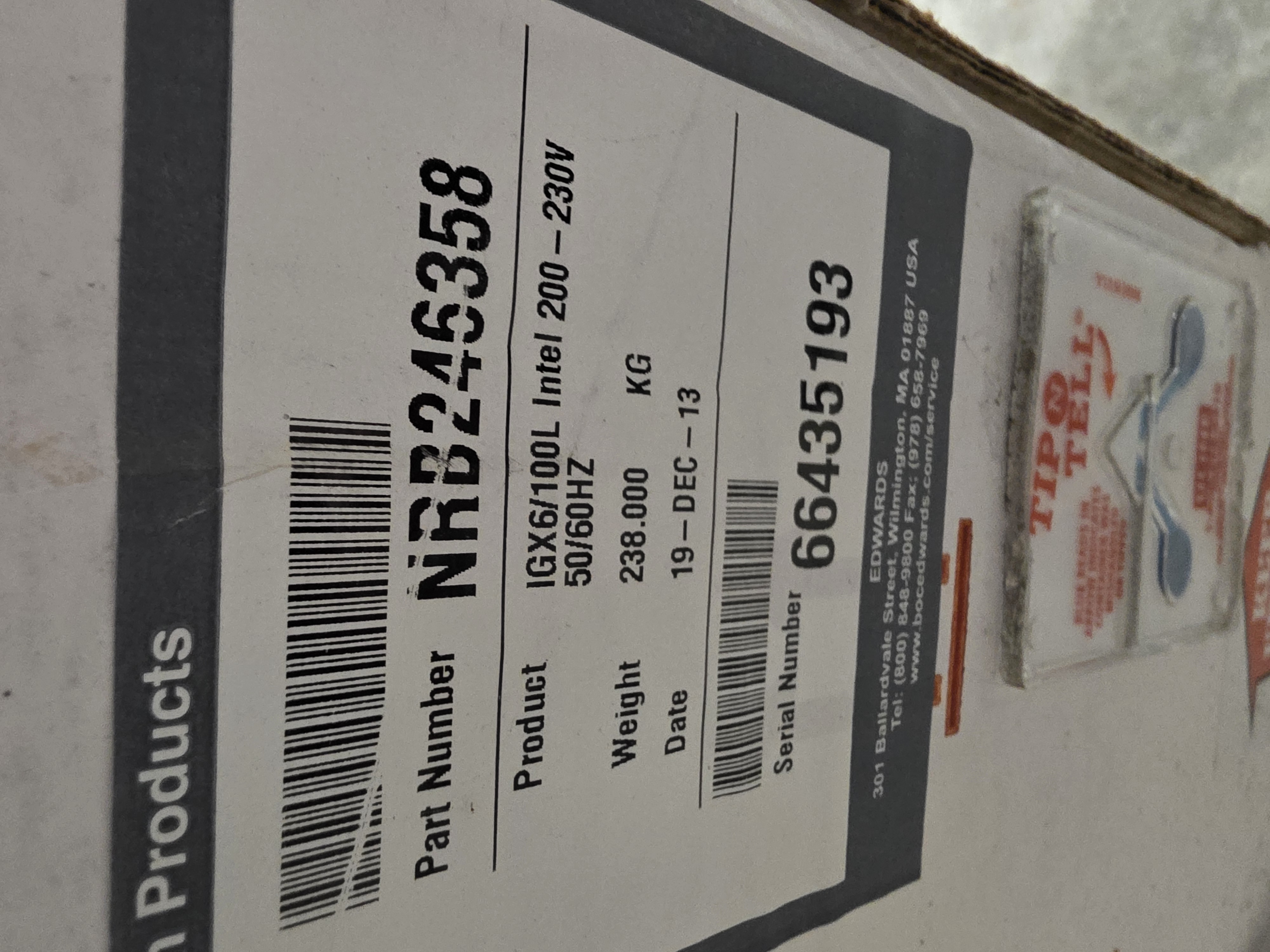 Edwards 6/100L Vacuum Pump