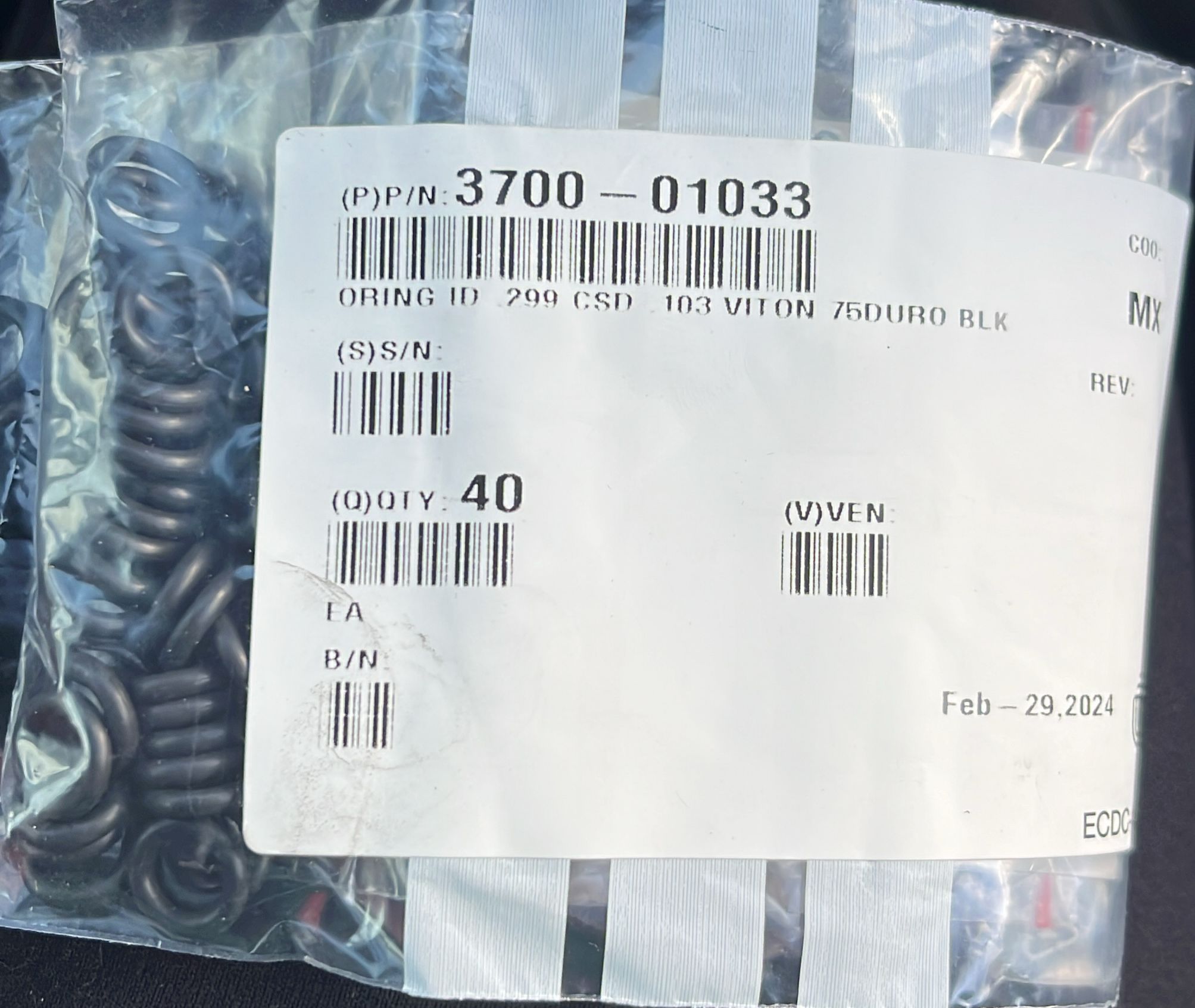 Used Applied Materials AMAT WXZ PART: O-RINGS - VARIOUS AVAILABLE