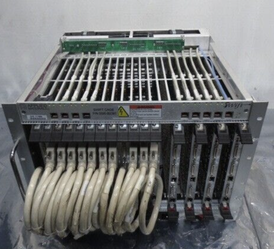 Used AMAT 0090-B2391 SWIFT CAGE 16 AMAT 0100-A1931 PCB CARD CAGE, EDCO:29860, 109825