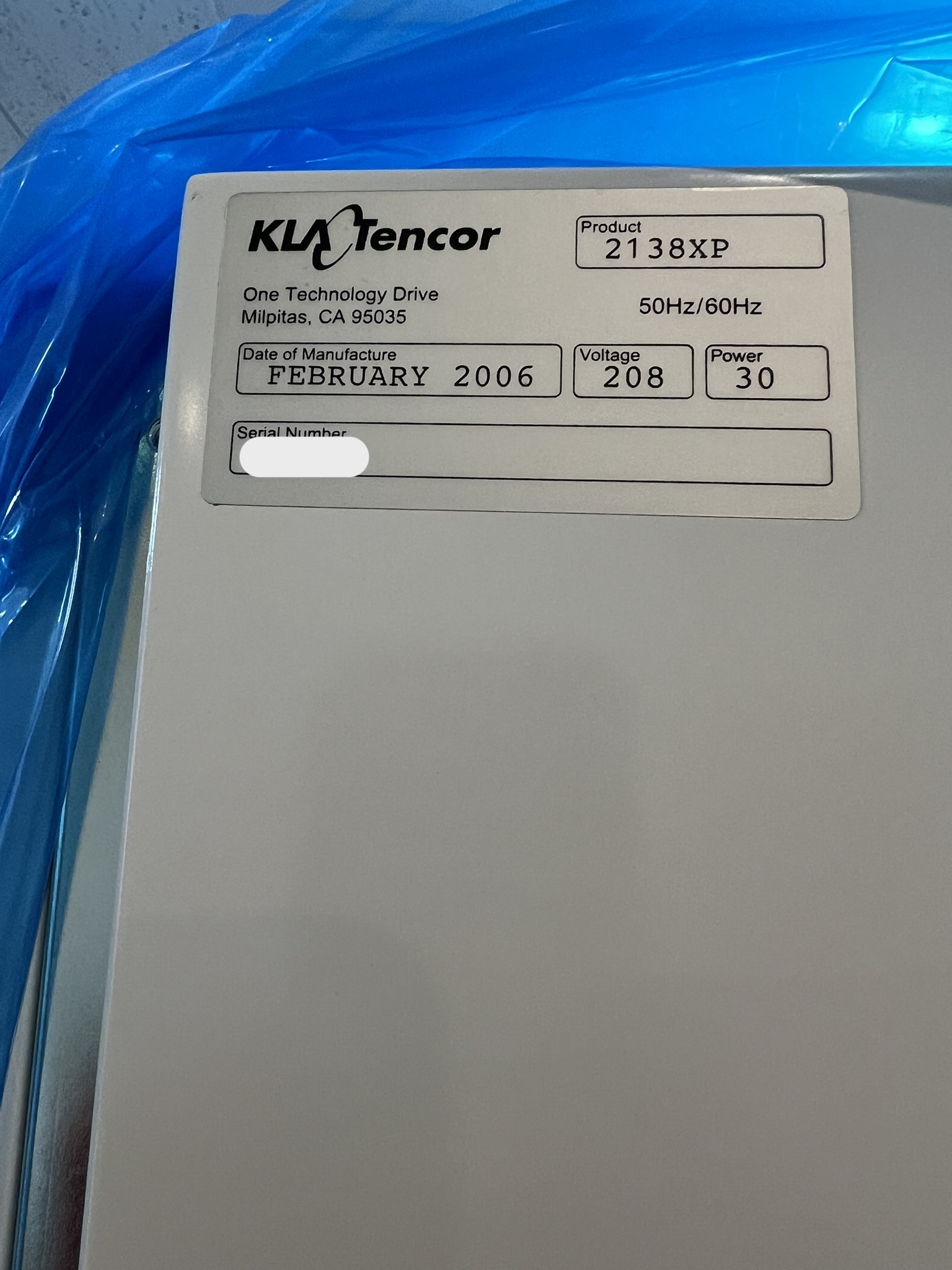 Used KLA 2138 XP Dual open cassette for 200mm