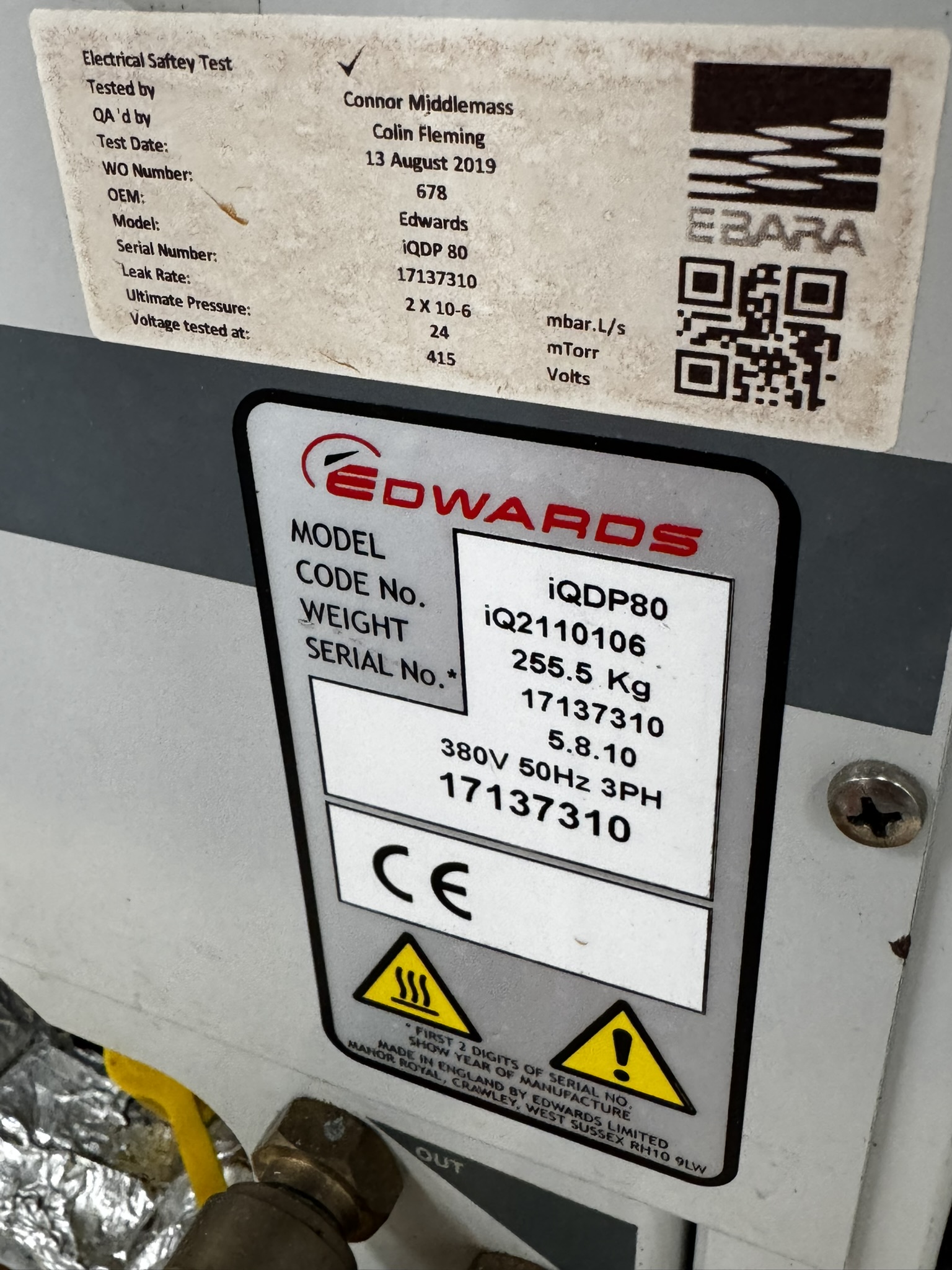 Used Edwards IQDP80 / EH1200 Booster