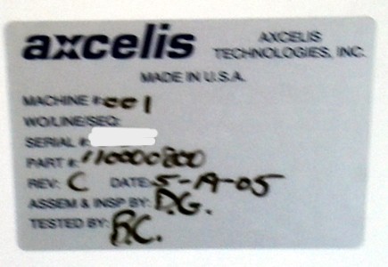 Used AXCELIS 110000800 Universal 300mm Disk Cart