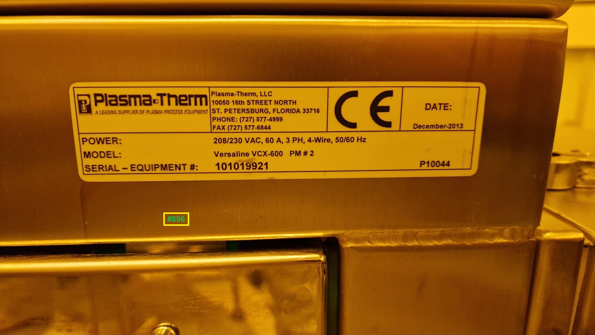 Used 2016 Plasmatherm Versaline ICP Dry Etching System (2 Systems / 5 Process Chambers / 150mm)