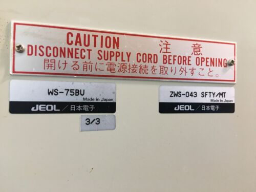 Used JEOL Jeol JWS-7700 Wafer Inspection System, WS-75BU, WS-70LCKT/15M,