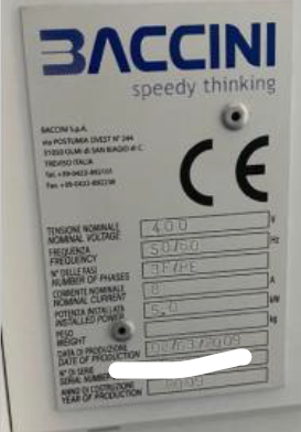 Used 2009 Applied Baccini Soft Line