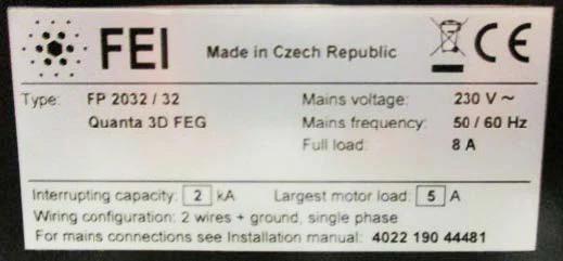 Used Thermo Fisher Scientific/ FEI Quanta 3 D FEG 600 Dual Beam FIB-SEM-EDS