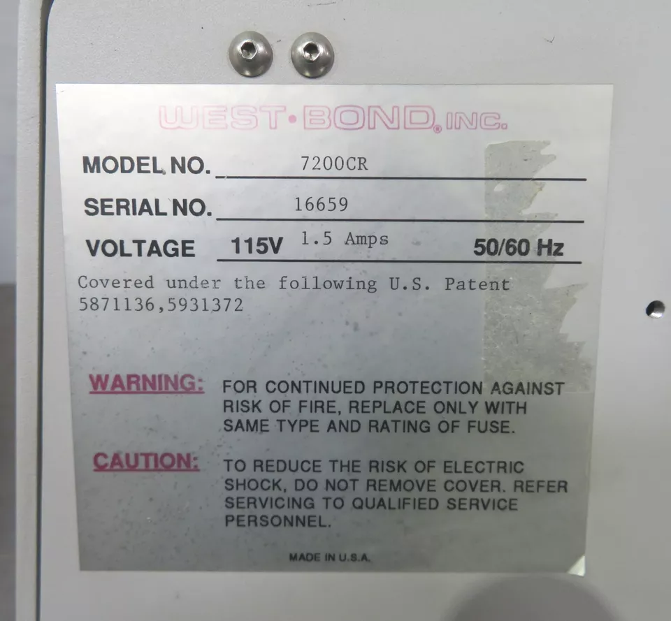 Refurbished West-Bond 7200CR Dual Head Pick & Place Epoxy Die Bonder (refurbished)