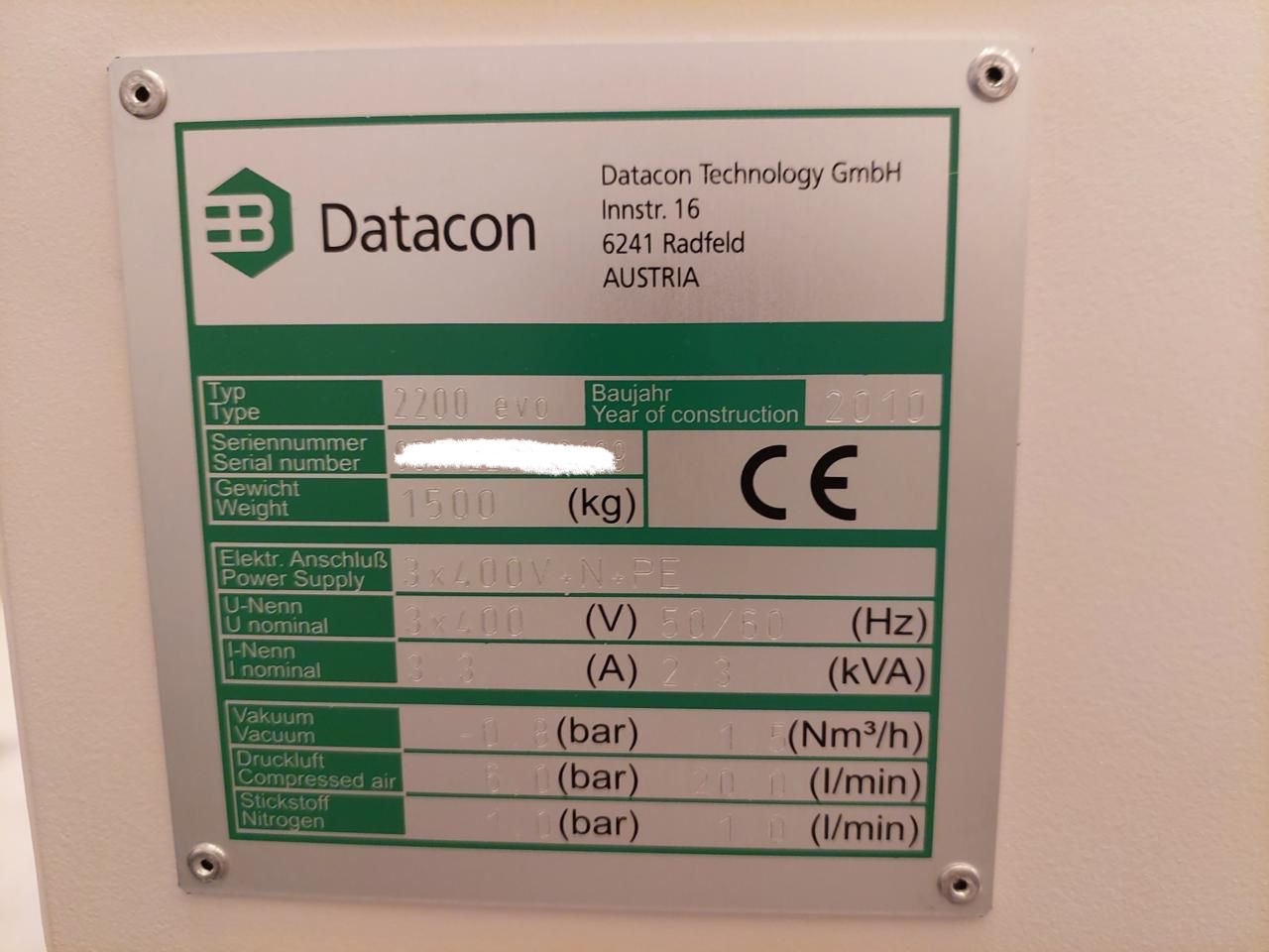 Used 2010 Datacon 2200 EVO