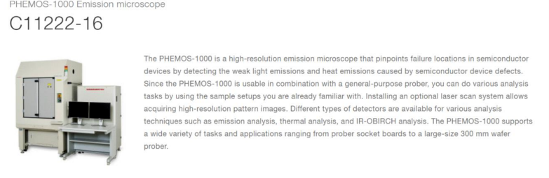 Used Hamamatsu Phemos 1000 Emission Microscope