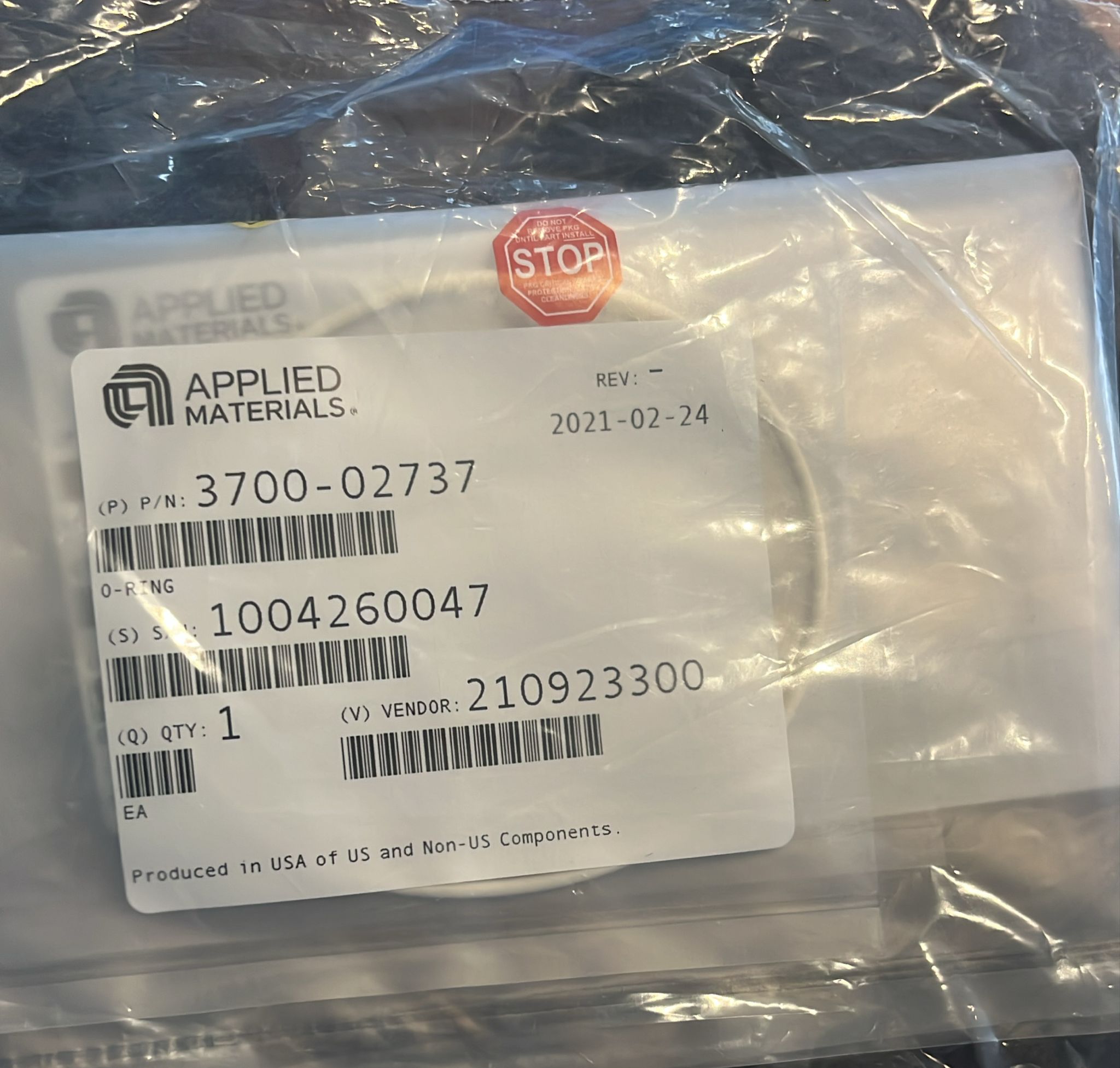 Used Applied Materials AMAT WXZ PART: O-RINGS - VARIOUS AVAILABLE