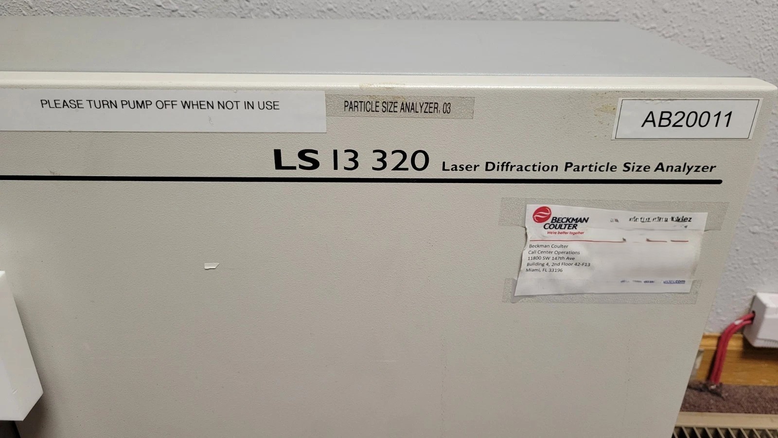 Used Beckman Coulter LS 13 320 Laser Particle Size Analyzer w/ ULM