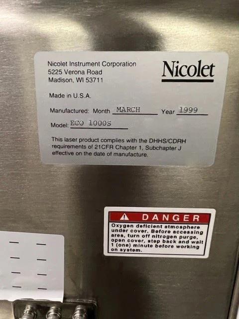 Used 1999 Thermo Scientific / Nicolet ECO 1000 S Spectrometer