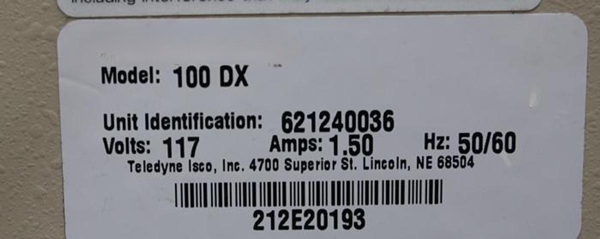 Used Teledyne 100DX High Pressure 10,000 psi Syringe Pump with controller