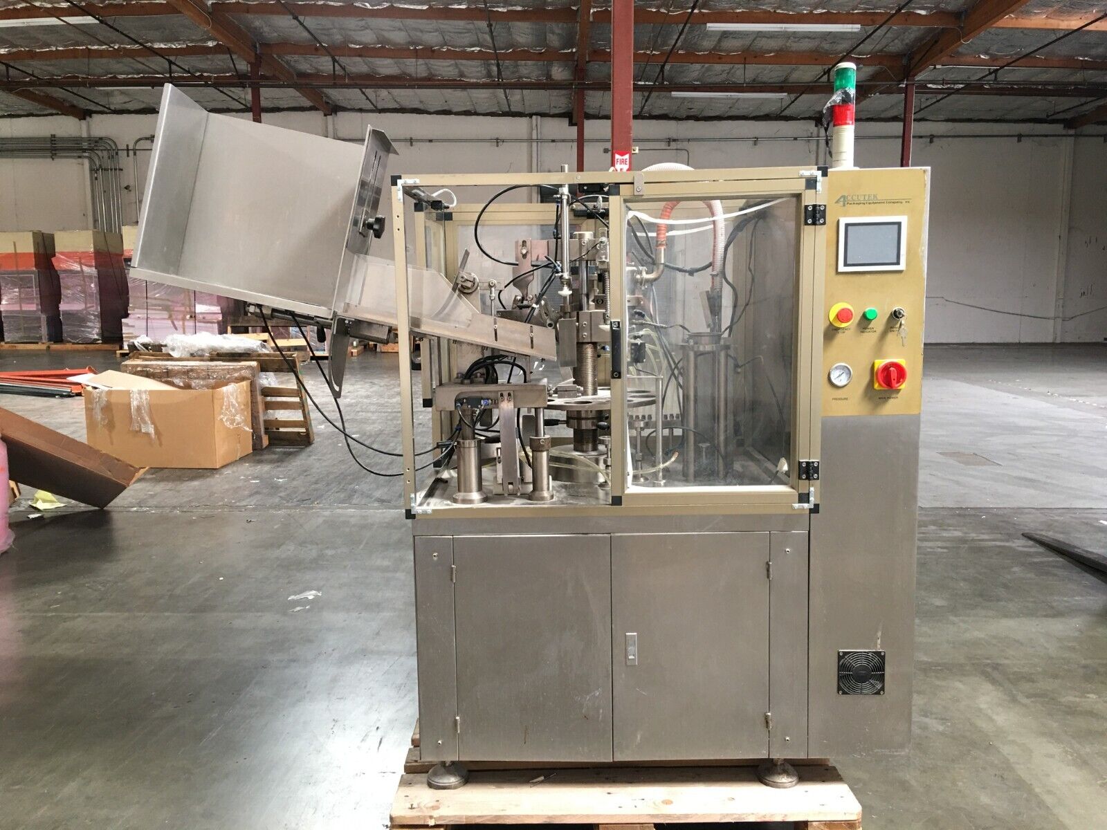 Used Accutek 50-TFS-1PT TFS Hot Air Automatic Tube Filler, Sealer, 115531