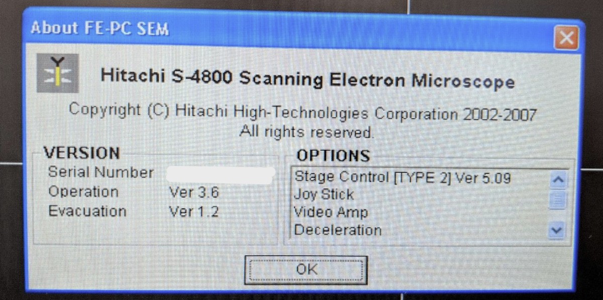Refurbished 2004 HITACHI S-4800 II