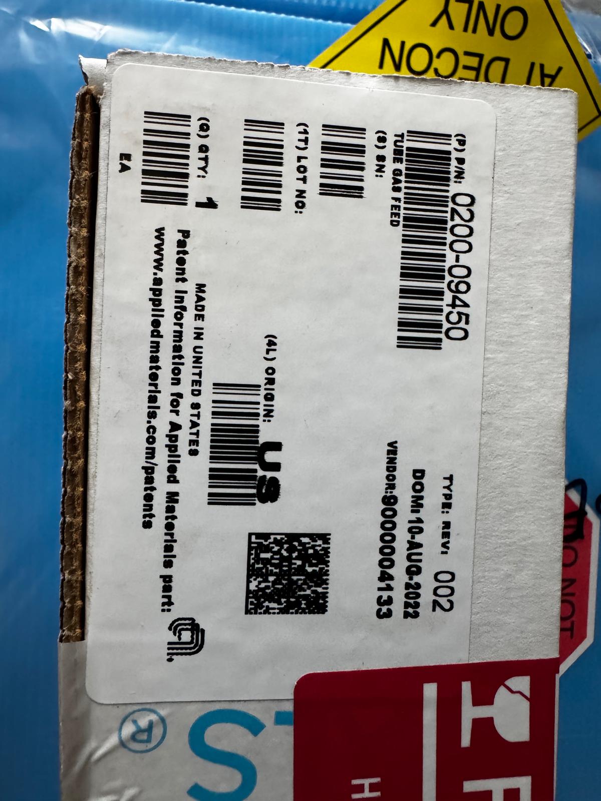 Applied Materials AMAT 0200-09450 TUBE GAS FEED OD 6.35MM
