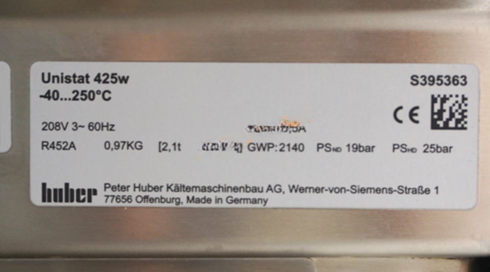 Used Huber Unistat 425W chiller