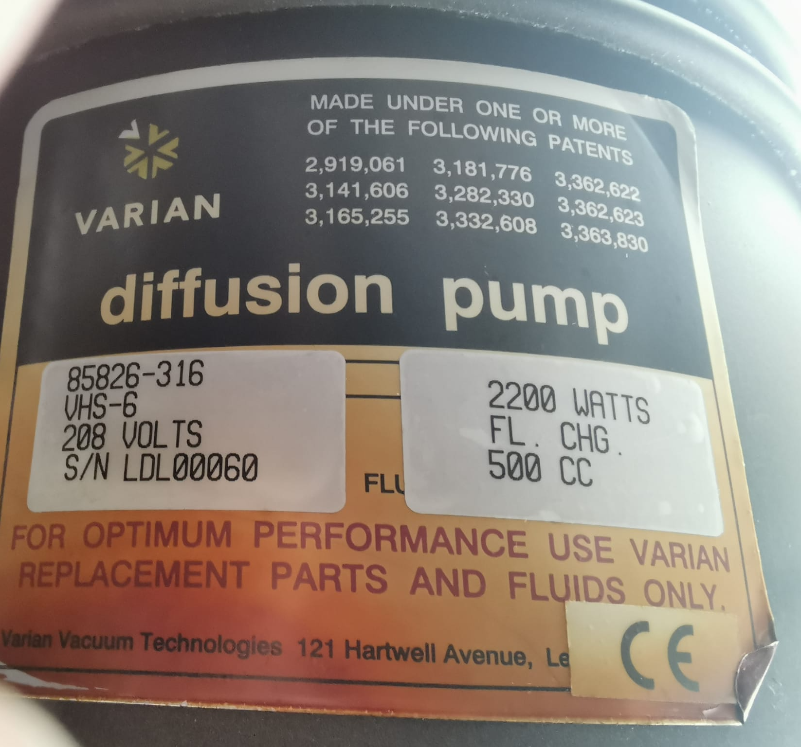Used Eaton Nova 6200 AV Diffusion Pump