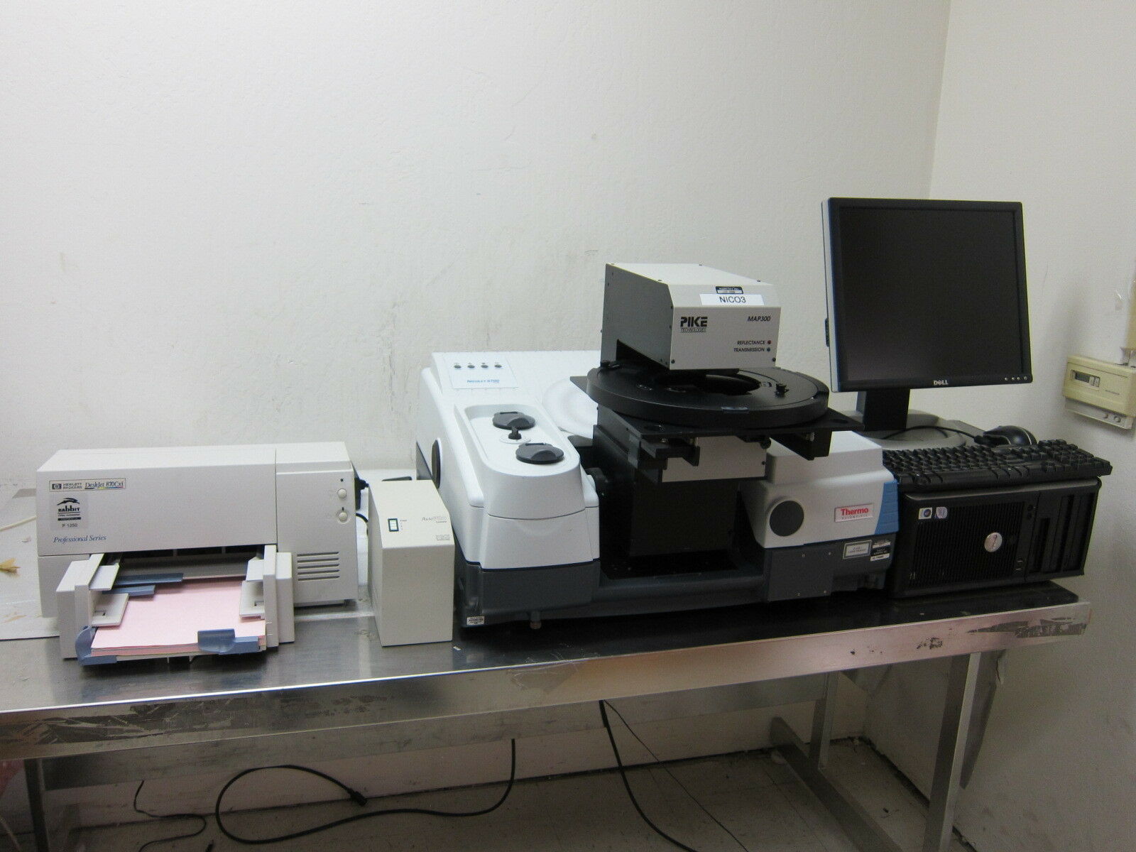 Used THERMO SCIENTIFIC NICOLET 6700 FT-IR SPECTROMETER, MAP300 and Wafer Stage